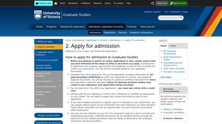 2. Apply for admission - University of Victoria - UVic