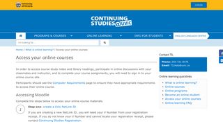 Access your online courses | Continuing Studies at UVic