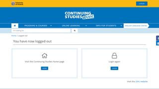 Logged out | Continuing Studies at UVic
