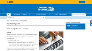 How to register | Continuing Studies at UVic