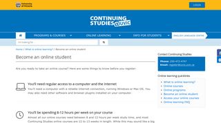 Become an online student | Continuing Studies at UVic