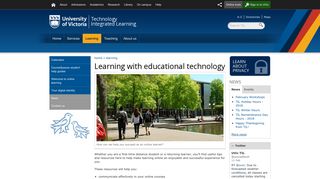 Learning with educational technology - University of Victoria - UVic
