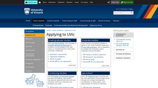 Applying to UVic - University of Victoria