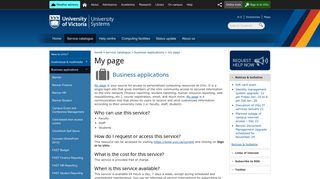 My page - University of Victoria - UVic