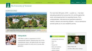 Admissions | The University of Vermont