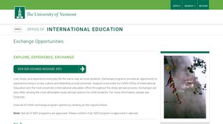Exchange Opportunities | Office of International Education | The ...