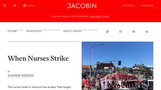 When Nurses Strike - Jacobin