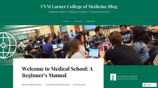 UVM Larner College of Medicine Blog | Welcome to Medical School: A ...