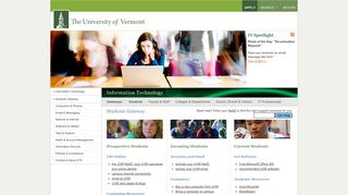 Students Gateway : University of Vermont