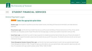 Online Payment Login | Student Financial Services | The University of ...