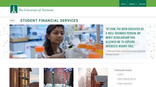 Student Financial Services - University of Vermont