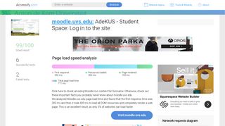 Access moodle.uvs.edu. AdeKUS - Student Space: Log in to the site