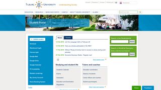 Tilburg University - Student portal