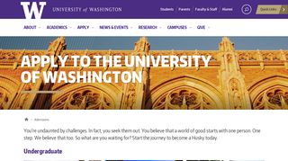 Admissions - University of Washington