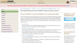 Log-ins - Technology Resources at the UWB/CC Campus Library ...