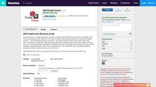 UW Credit Union Reviews: 49 User Ratings - WalletHub