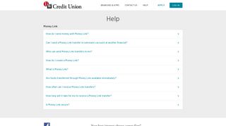 Help - Web Branch - Money Link - UW Credit Union