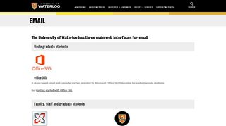Email | University of Waterloo | University of Waterloo