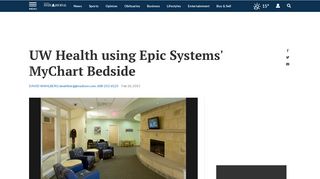 UW Health using Epic Systems' MyChart Bedside | Madison Wisconsin ...