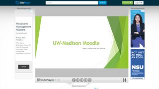 UW-Madison Moodle Mike Litzkow and Jeff Bohrer. Moodle History at ...