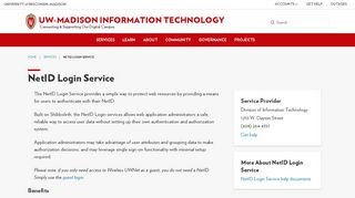 NetID login service - UW-Madison Information Technology