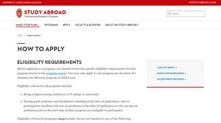 How to Apply – Study Abroad – UW–Madison