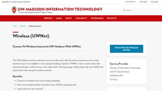 Wireless (UWNet) - UW-Madison Information Technology