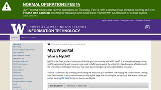 MyUW portal | UW Tacoma