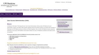 UW Medicine User Access Administration - University of Washington
