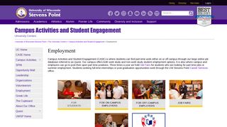 Employment - Campus Activities and Student Engagement | UWSP