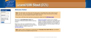 UW-Stout - Desire2Learn - Online Courses