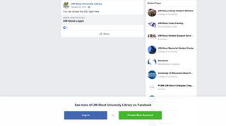 You can access the D2L login here. - UW-Stout University Library ...