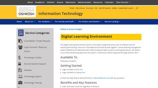 Digital Learning Environment - Information Technology University of ...