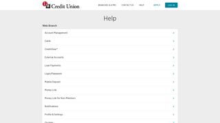 Help - Web Branch - UW Credit Union