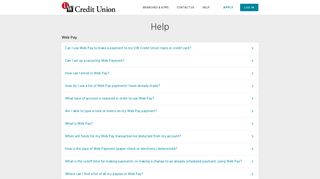 Help - Web Branch - Web Pay - UW Credit Union