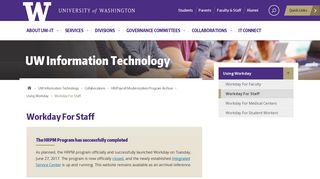 Workday For Staff | UW Information Technology