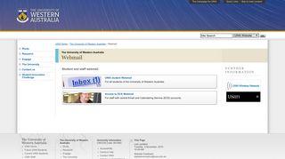 Webmail : The University of Western Australia : The University of ...
