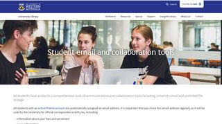 Student email : University Library : The University of Western Australia