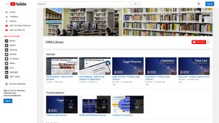 UWA Library - YouTube