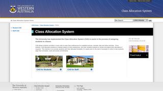 Class Allocation System - UWA