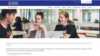UWA's student email system : University Library : The University of ...