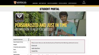 Home | Student Portal | University of Waterloo