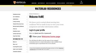 Room assignments | Waterloo Residences | University of Waterloo