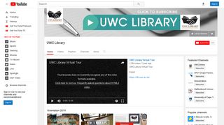 UWC Library - YouTube