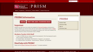 PRISM Information | University of Wisconsin Colleges