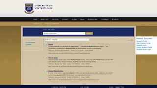 Search Results : Student Portal Login - UWC