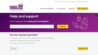 How do I log into my emails? - Utility Warehouse - Help