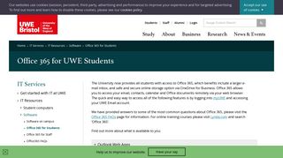 Office 365 for Students - UWE Bristol: IT Services