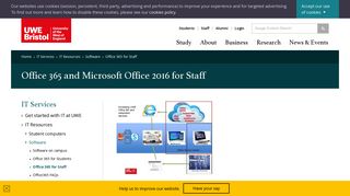 Office 365 for Staff - UWE Bristol: IT Services