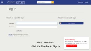 Log In - University of Wisconsin - Eau Claire - UW-Eau Claire